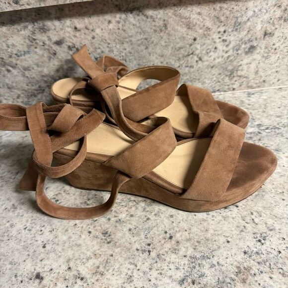 Alexandre Birman suede ankle strap wedge sandal - Picture 3 of 5